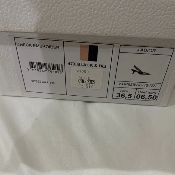 Dior Black and Tan Check Heels - Picture 11 of 11